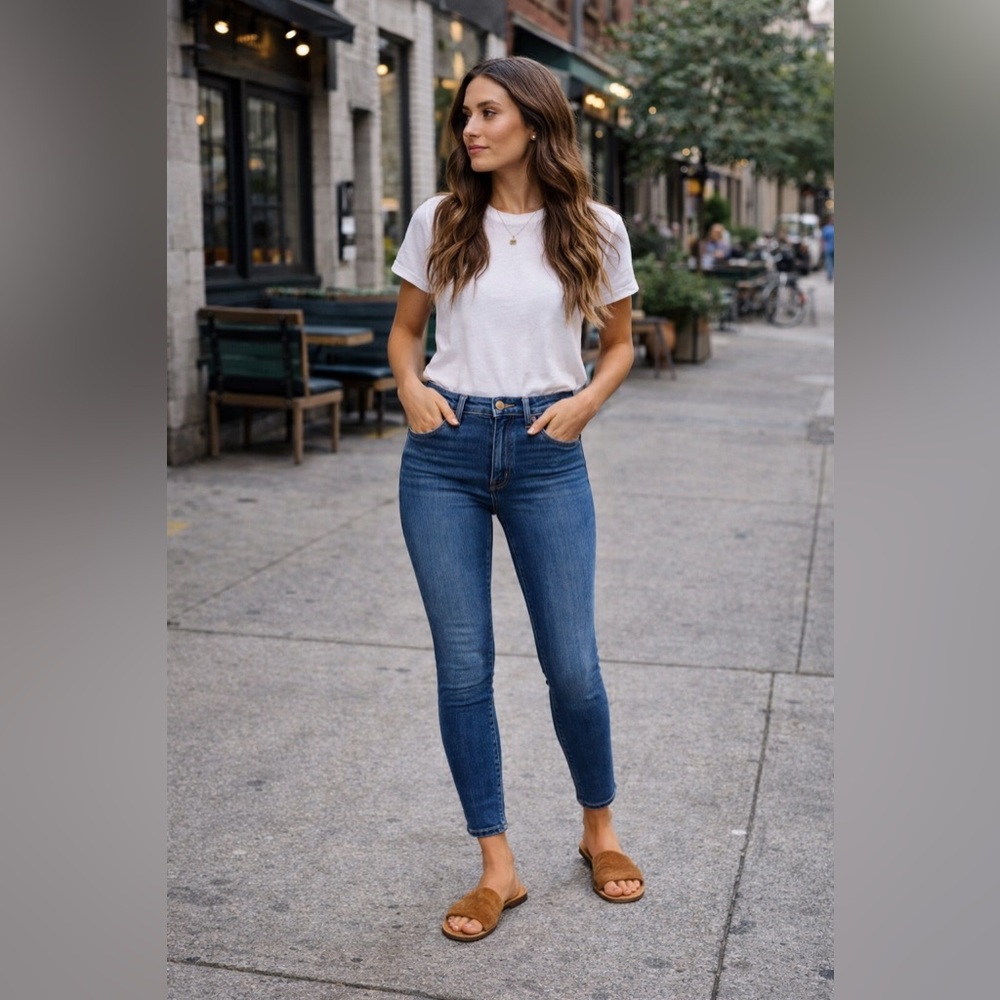 Frame Ali High-Rise Cigarette Jeans in Holzman